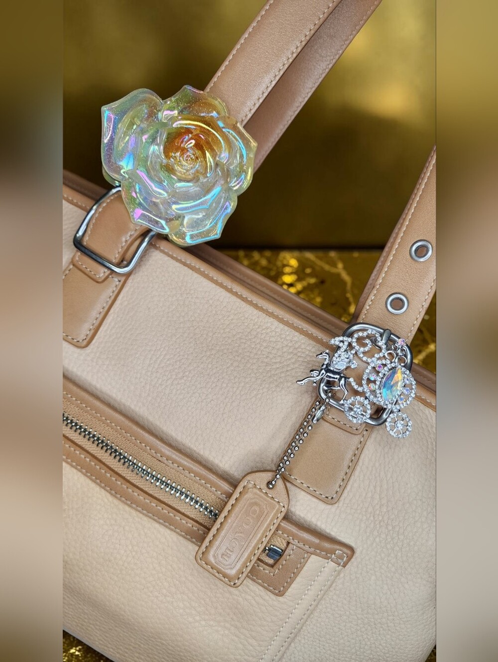 Coach Hampton Pebbled Leather Tote (Style No. 4465) - Picture 2 of 14